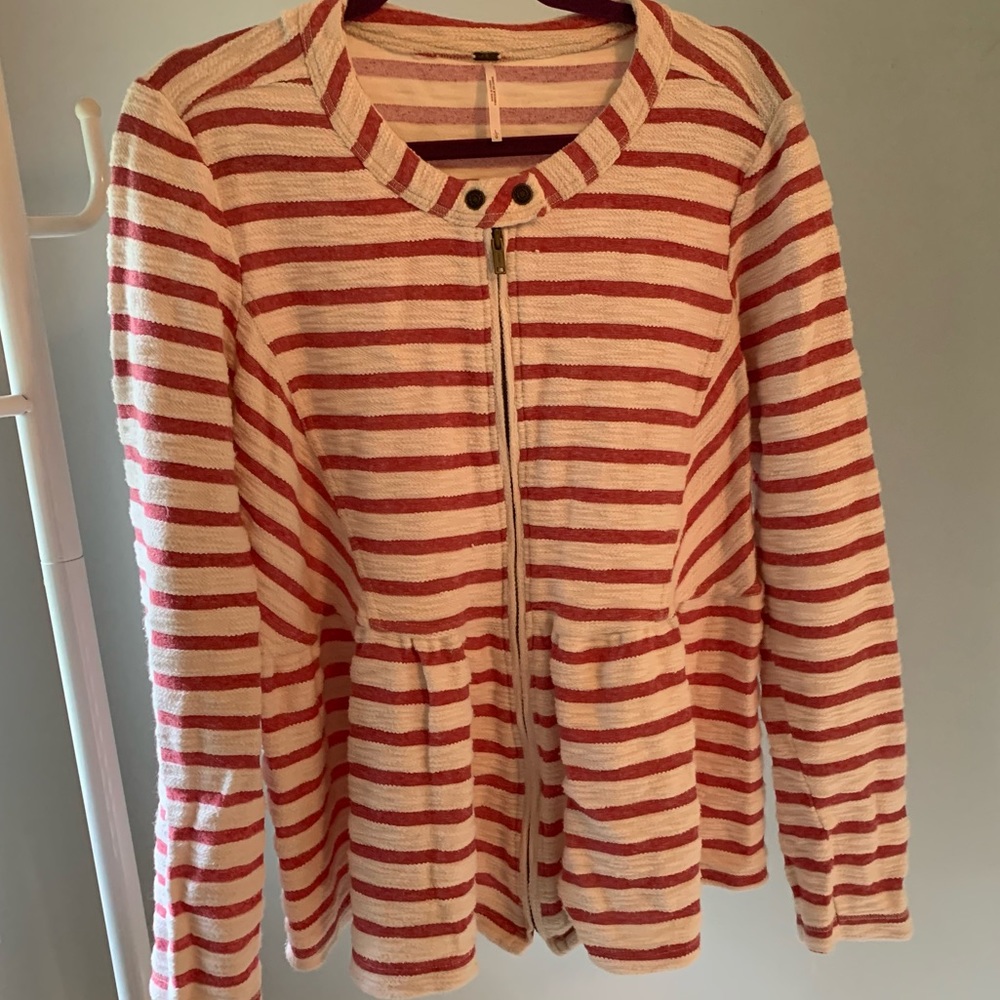 Free People Peplum Zip-up